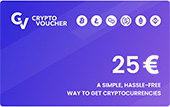 €25 Crypto Voucher gjafakort - fyrir bitcoin og aðra Crypto gjaldmiðla
