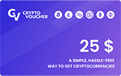 $25 Crypto Voucher gjafakort - fyrir bitcoin og aðra Crypto gjaldmiðla