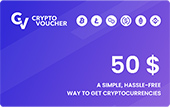 $50 Crypto Voucher gjafakort - fyrir bitcoin og aðra Crypto gjaldmiðla
