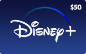 $50 Disney+ gjafakort - fyrir Disney+ USA
